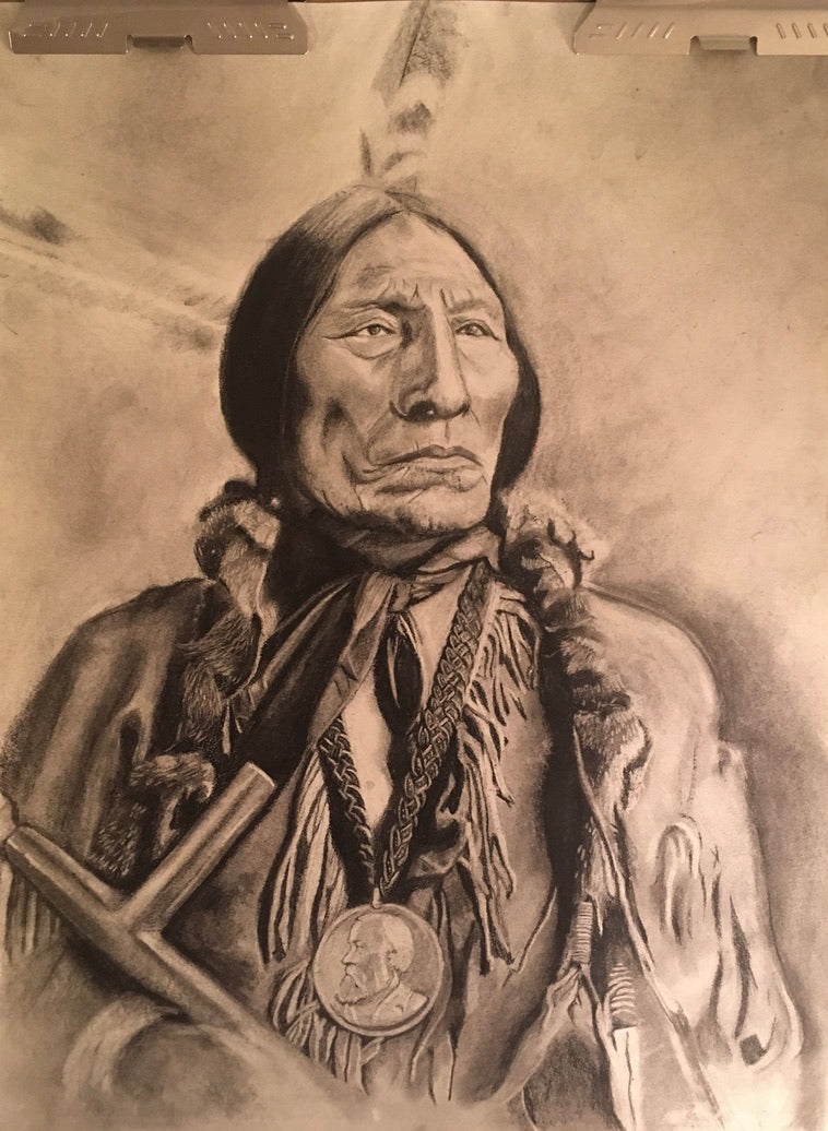 Native American Chief Wolf Robe